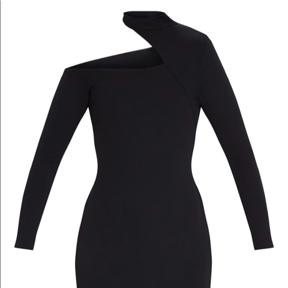 A black One sleeve dress